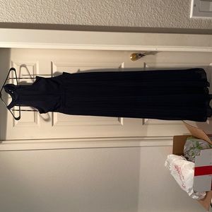 Elegant navy blue formal dress